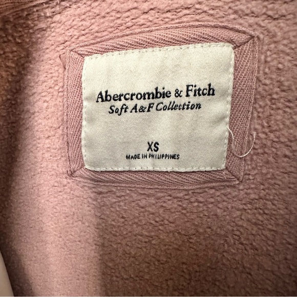 Abercrombie & Fitch Y2K Dusty Rose Pink Zip-up Hoodie - Picture 6 of 6